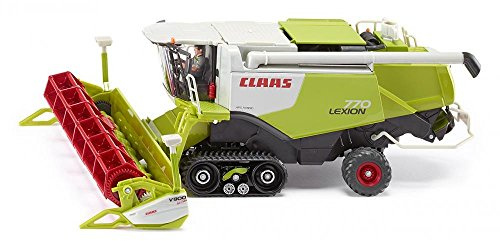 Siku 4258, Cosechadora combinada Claas Lexion, 1:32, Metal/Plástico, Verde, Orugas, Desmontable con remolque, Multifuncional