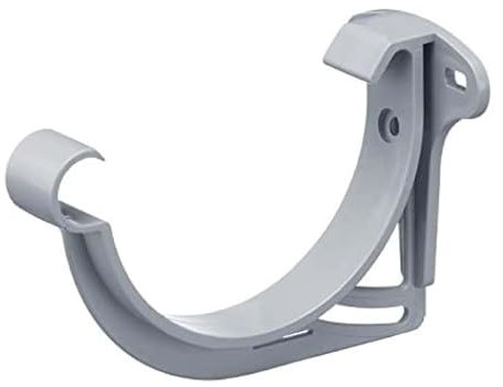 INEFA Stirnbretthalter Dachrinnenhalter halbrund NW125 / 125mm, Grau Rinnenhalter aus PVC, Made in Germany