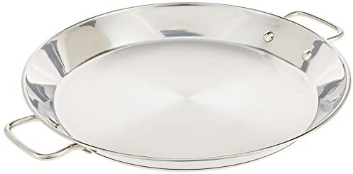 Guison – Padella per paella valenciana, in acciaio inox, 36 cm