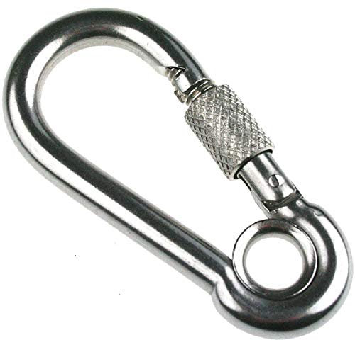 ARBO-INOX® - Karabiner - mit Auge - verschraubbar - Edelstahl A4-100x10mm - mit Sicherung