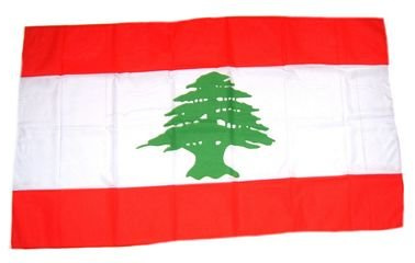 FahnenMax® Bandera Stock Bandera de Líbano, 30 x 45 cm Banderas