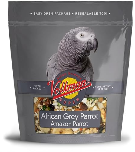 Volkman Avian Science Super African Grey Parrots Bird Food for 4 Lb- 2pack