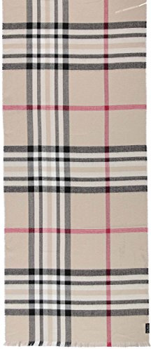 FRAAS Sciarpa XXL a quadretti per uomo e donna – Made in Germany – Moderna sciarpa – Plaid con motivo a quadri – perfetta per primavera ed estate tortora