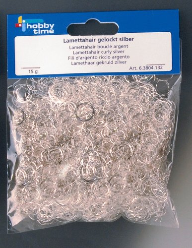 GLOREX Oropel Gel ockt, espumillón Pelo, Plata, 13 x 11,5 x 2 cm