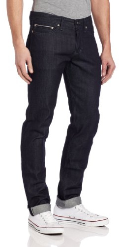 Naked & Famous Denim Men's Weird Guy Mid-Rise Tapered-Leg Jean,Indigo Selvedge,29