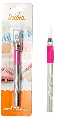 DECORA 9260286 SKALPELL MIT Anti-RUTSCH-Griff, Silber, Rosa