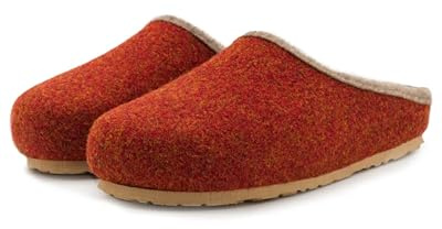 Pantoffelmann sabots en feutre 70 % laine | Tailles 37–47 | Chaussons respirants à semelle antidérapante | Mules chaudes faites main | Pour femmes & hommes