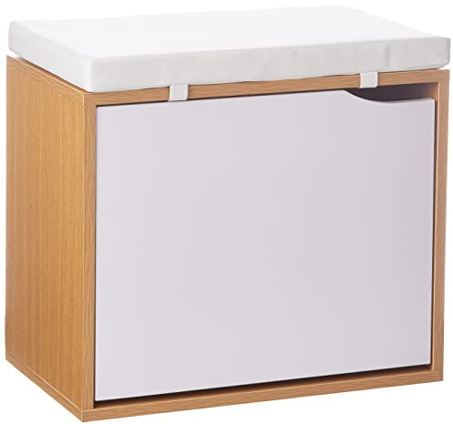 Kit Closet 4010041000 - banco zapatero, rosa con cojín blanco, 50 x 46 x 29.5