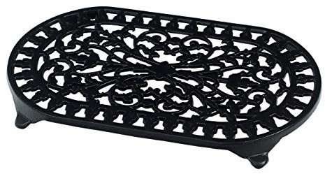 Victor Traditional Oval Trivet, Black