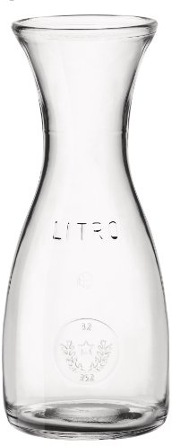 6 x Wasserkaraffe Glas Karaffe Bacchus 1l.