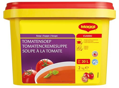 MAGGI Professional Tomatencremesuppe, vegetarisch, Ergiebigkeit 20L, 1er Pack (1 x 2kg ProfiBox)