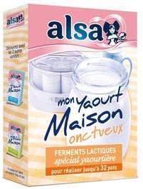 Alsa ferments lactiques spécial yaourtière - mon yaourt maison onctueux