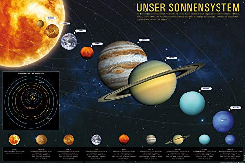 1art1 Das Sonnensystem Poster Unser Sonnensystem Plakat | Bild 91x61 cm
