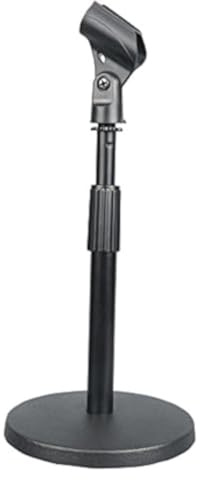 PYLE PMKSDT40 - Soporte Compacto para micrófono de Mesa, Soporte para micrófono de Escritorio, Color Negro