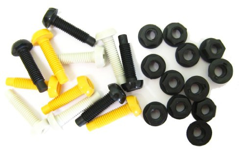 All Trade Direct 24 Pcs Long Number Plate Bolts Nuts Caps Screws Fitting