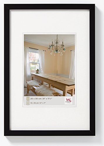 walther design Bilderrahmen schwarz 40 x 60 cm Peppers Holzrahmen BP460B