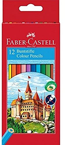 Faber-Castell 111212 - Buntstifte CASTLE Hexagonal, 12er Kartonetui