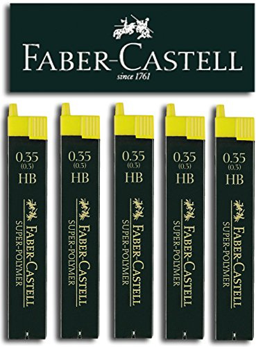 Faber-Castell SUPER-POLYMER Feinminen Etui (5 Dosen, 0,35 HB)