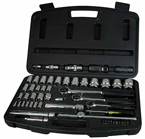 STANLEY 1-94-657 Coffret A Douilles 1/4, 3/8, 1/2 + Cliquet - Système D'Éjection Rapide - Rotation Dans Les 2 Sens - Jeu De 60 Pièces