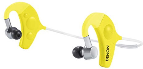 Denon AH-W150 Wireless Fitness In-Ear Headphone with Microphone Remote Controls for iPhone/iPad/iPod - Yellow