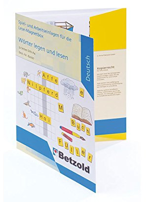 Betzold - Lese-Magnetbox Zubehör 32 x Einlegeblätter Deutsch Lesen Lernen
