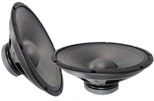 Skytec 15 Bass Woofer Speaker Pair - 600W 4 Ohm Replacement Drivers for PA Systems & DIY Audio Projects with Vented Magnets, Stiff Suspension & 98dB SPL