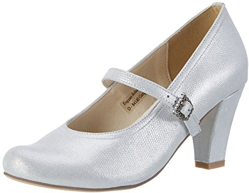 Andrea Conti Women's Closed-Toe Pumps, Silver Silver 096, 8