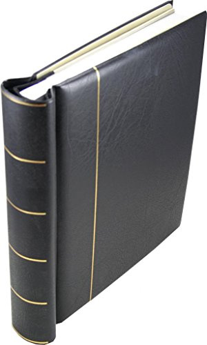 Black Salisbury Superb Extra Large Capacity Deluxe Padded Stamp Album. with 100 Leaves