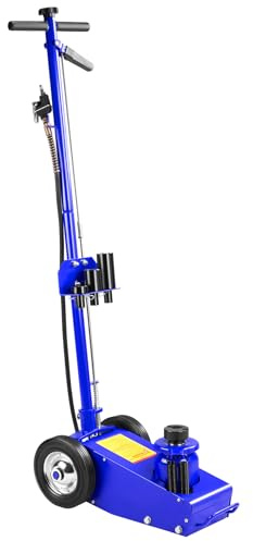 22 Ton Air Hydraulic Floor Jack Quick Lift Air-Operated Axle Bottle Jack HD Truck Lift Jacks Service Repair Lifting Tool for Garages Repair Shops 44000lbs Capacity Blue