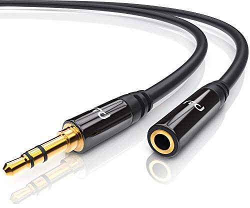 CSL Aux Kabel 3.5mm Audio Kabel 5m Klinkenkabel Verlängerung 3,5mm Audiokabel für Smartphones Apple iPhone iPad Tablets Auto Kopfhörer Echo Dot KFZ Stereoanlagen MP3 Player
