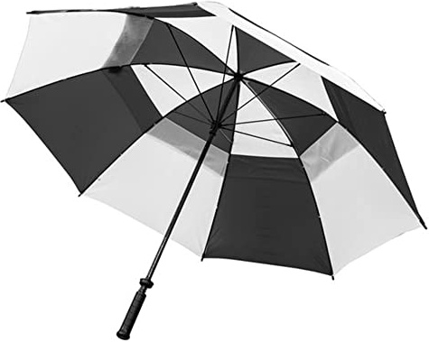 Longridge - Deluxe antivento - Ombrello da golf nero/bianco