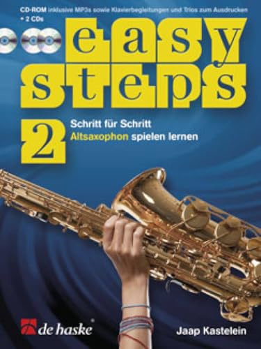 EASY STEPS 2 ALTSAXOPHON - SCHRITT FUR SCHRITT ALTSAXOPHON SPIELEN LERNEN - RECUEIL ET MEDIAS
