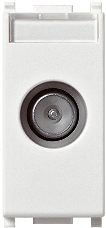VIMAR 0R14300.10 Plana Presa TV-RD-SAT passante, connettore maschio, bianco