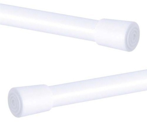 WHITE SPRING LOADED TENSION ROD 154-250cm (61-98)
