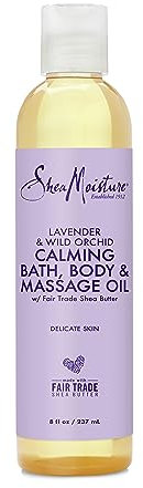 Karité Moisture Lavender & Wild Orchid Bath, Body & Masaje Oil with Manteca de Karité 236 ml
