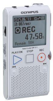 Olympus Audio DP-311 Simple Voice Recorder - White