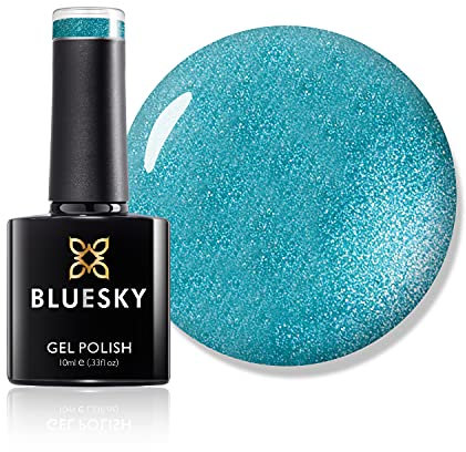 Bluesky Gel Nail Polish, Lost Labyrinth 80600, Light Blue, Teal, Long Lasting, Chip Resistant, 10 ml (Requires Drying Under UV LED Lamp)