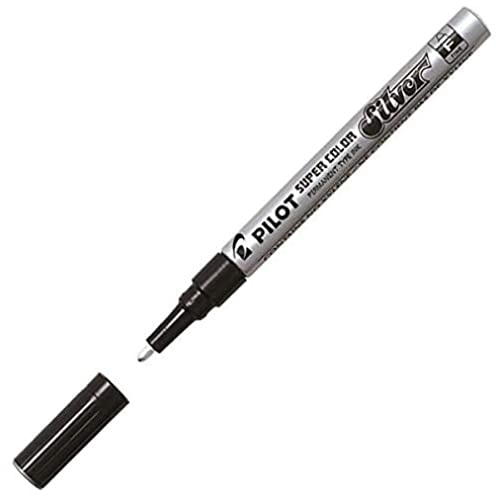 Pilot super färg fin markörkula 3,0 mm spets – silver, låda med 12