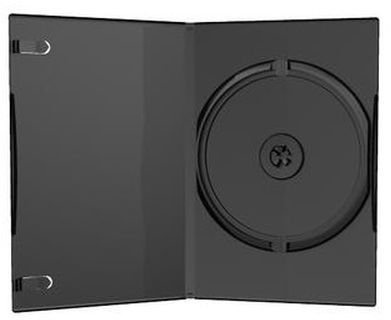 Mediarange 100 pezzi BOX11 custodie 1 posto NERE per cd dvd e blu ray con tasca trasparente per copertina, spessore di 14 mm, Custodia nera