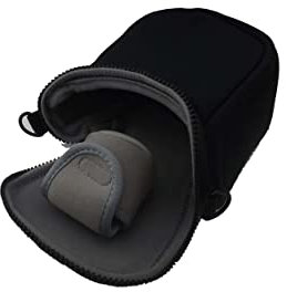 vhbw Camera Case Bag Compatible with Panasonic Lumix DMC-GF7, DMC-GX8, DMC-GX7, DMC-GM1 Camera - Black + Shoulder Strap, 151 x 150 x 76 mm