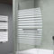 Mai & Mai Mampara abatible de pared 90x140cm mampara de ducha para bañera 180 ° vidrio parcialmente satinado C112S