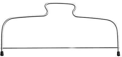 Original Kaiser Classic Tortenschneider 39,5 x 20,5 cm, Kuchenschneider, Tortenbodenschneider mit höhenverstellbarem Schneidedraht, Edelstahl, Gummifüße, Grau, 1 - Pack