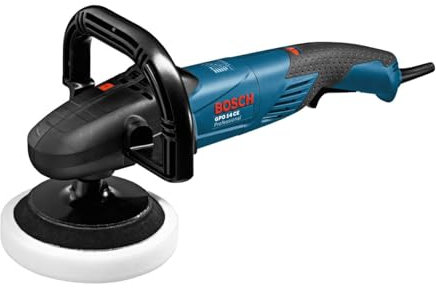 Bosch Professional Lucidatrice Gpo 14 Ce (Motore da 1.400 Watt, Incl. Impugnatura Supplementare, Impugnatura a D)