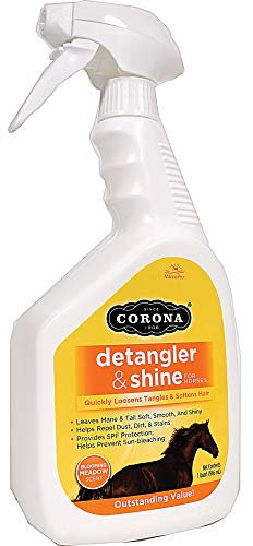 Corona Detangler & Shine Conditioner for Horses, Mane & Tail Grooming, 32oz