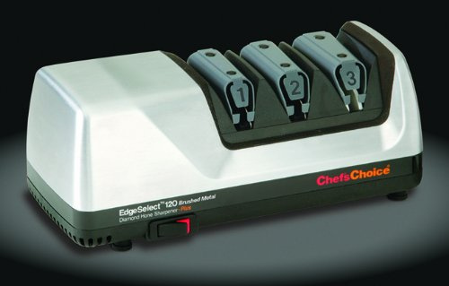 Aiguiseur électrique CC 120 professionnel. Permet d’affûter les couteaux à lame lisse ou à lame crantée.