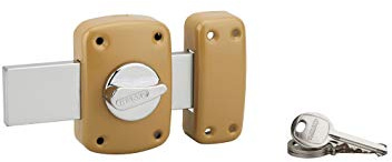 THIRARD - Verrou à Bouton Corvette pour Porte de Garage - Cylindre Laiton 30 mm - Ø 23 mm - Pêne 160 mm - Acier - 3 Clés Crantées - Époxy Bronze - Hauteur 90 mm - Largeur 60 mm