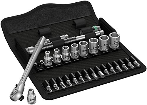 Wera 9350045 Set mit 28 Stecknüssen und Bits 1/4 und Ratsche