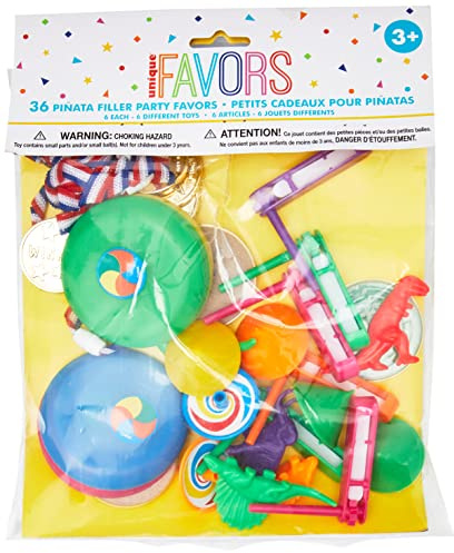 Festive Pinata Assorted Fillers - 36 Pieces - Colorful, Fun & Exciting Party Treats for Kids & Guests