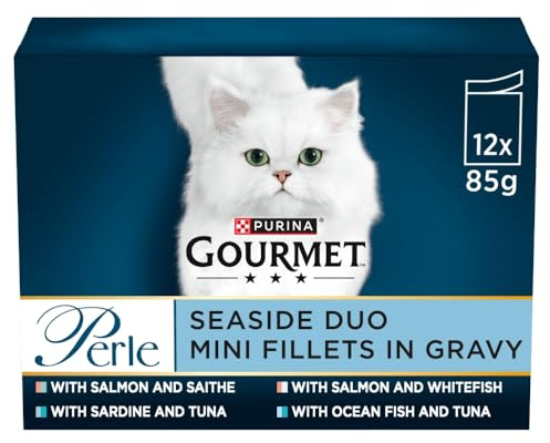 Gourmet Perle Seaside Duo Adult Cat Food Pouches, 12 x 85g