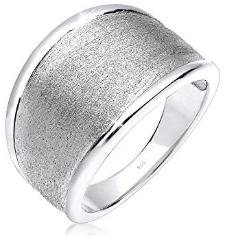 Elli Damen-Ring Basic Matt Trend Basic Zeitlos Modern silber 925 Gr.